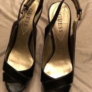 Guess Black Shoes 6 Platform High Heels Pumps